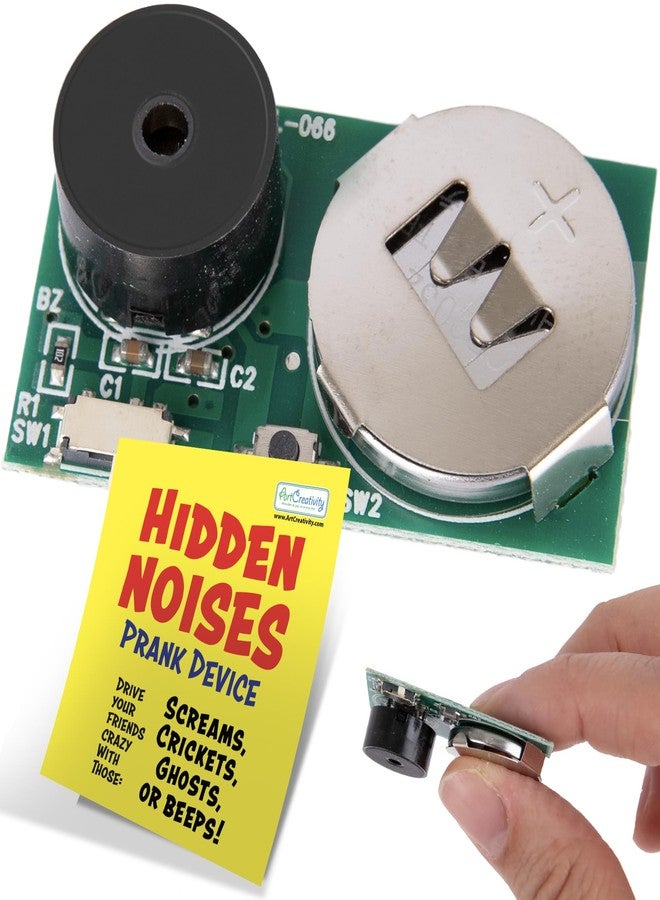 ArtCreativity 4-in-1 Cricket Noise Maker Prank, Long-Lasting Hidden Sound Prank with Cricket, Beeping, Scream, and Singing Ghost Noises - Compact Annoying Noise Maker with Unique Speed-Up Feature - Image 1